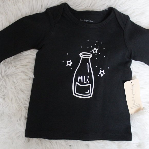 NWT FIRST IMPRESSIONS Milk Outfit, T-shirt with legging, INFANT 3-6M BABY BOY - Picture 4 of 8